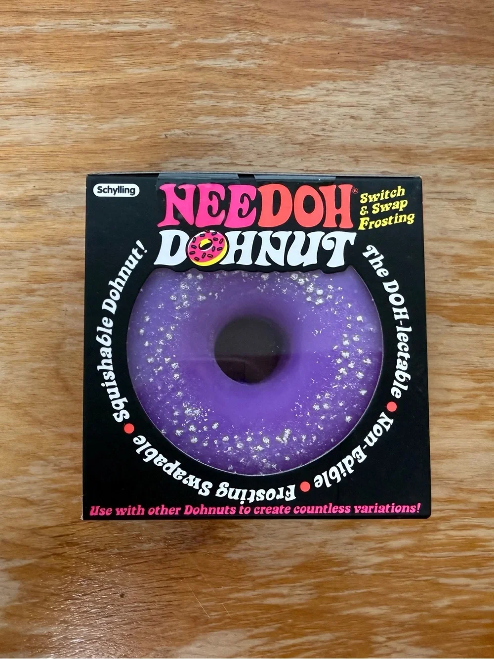 Needoh DohNut Purple Frosting Squishable Toy